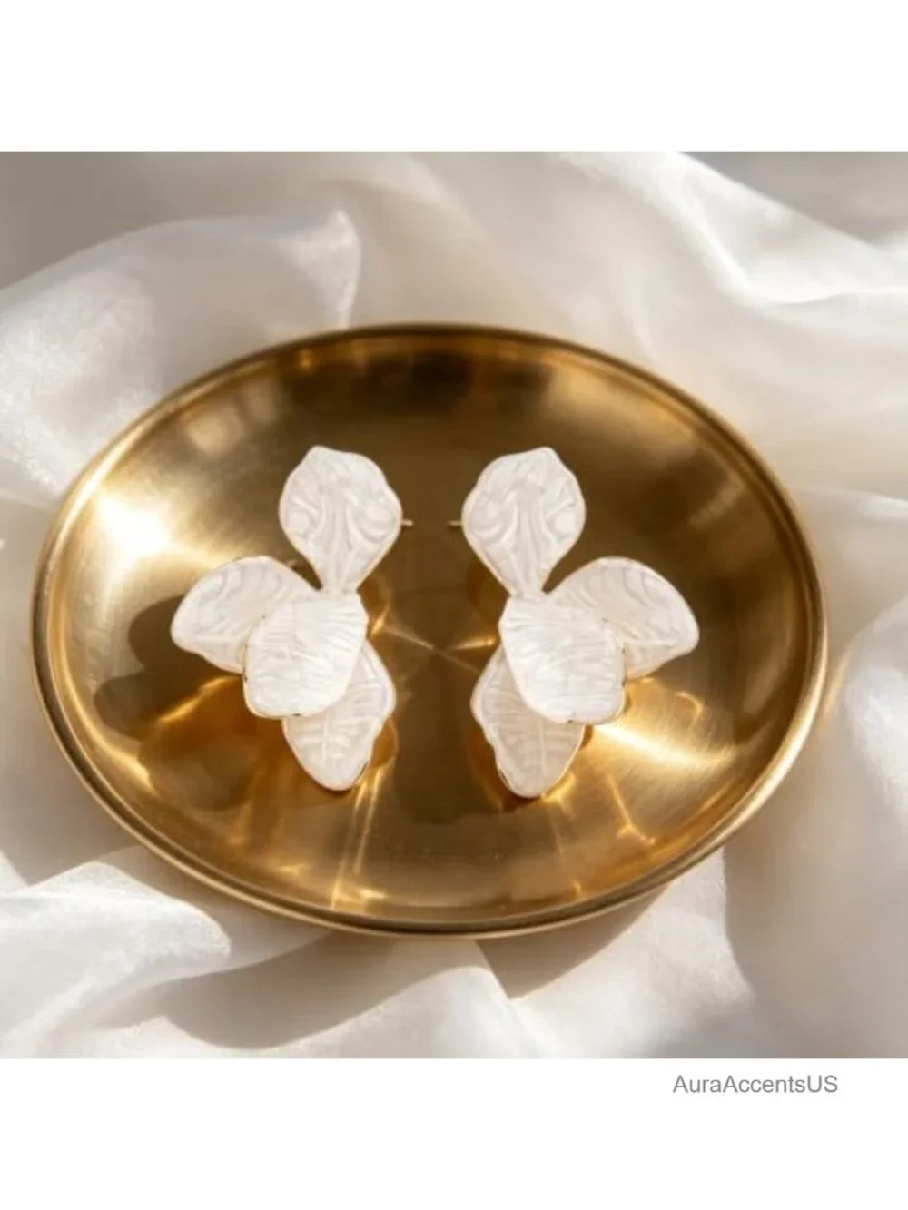 Flower Statement Earrings Women Chunky Drop Floral Stud Jewelry Trendy